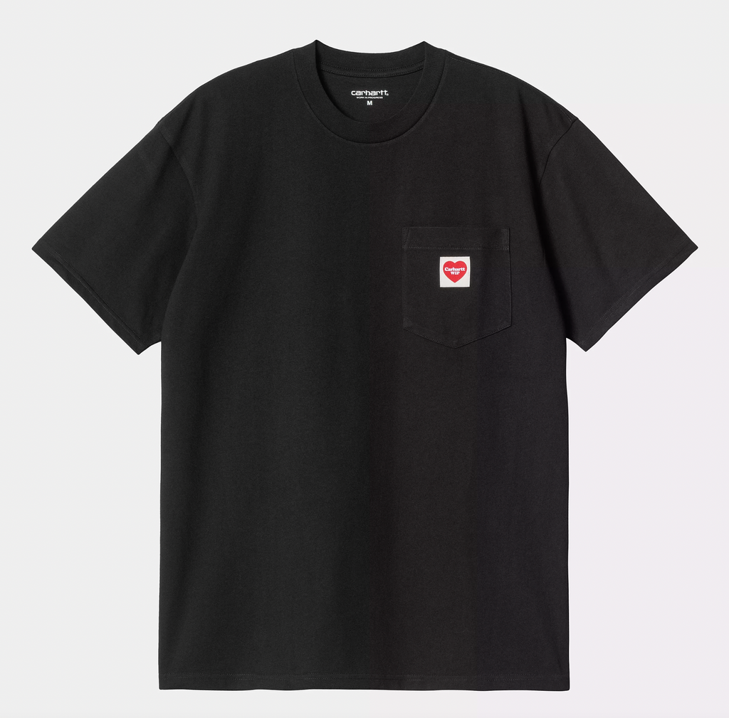 S/S Pocket Heart T-Shirt black