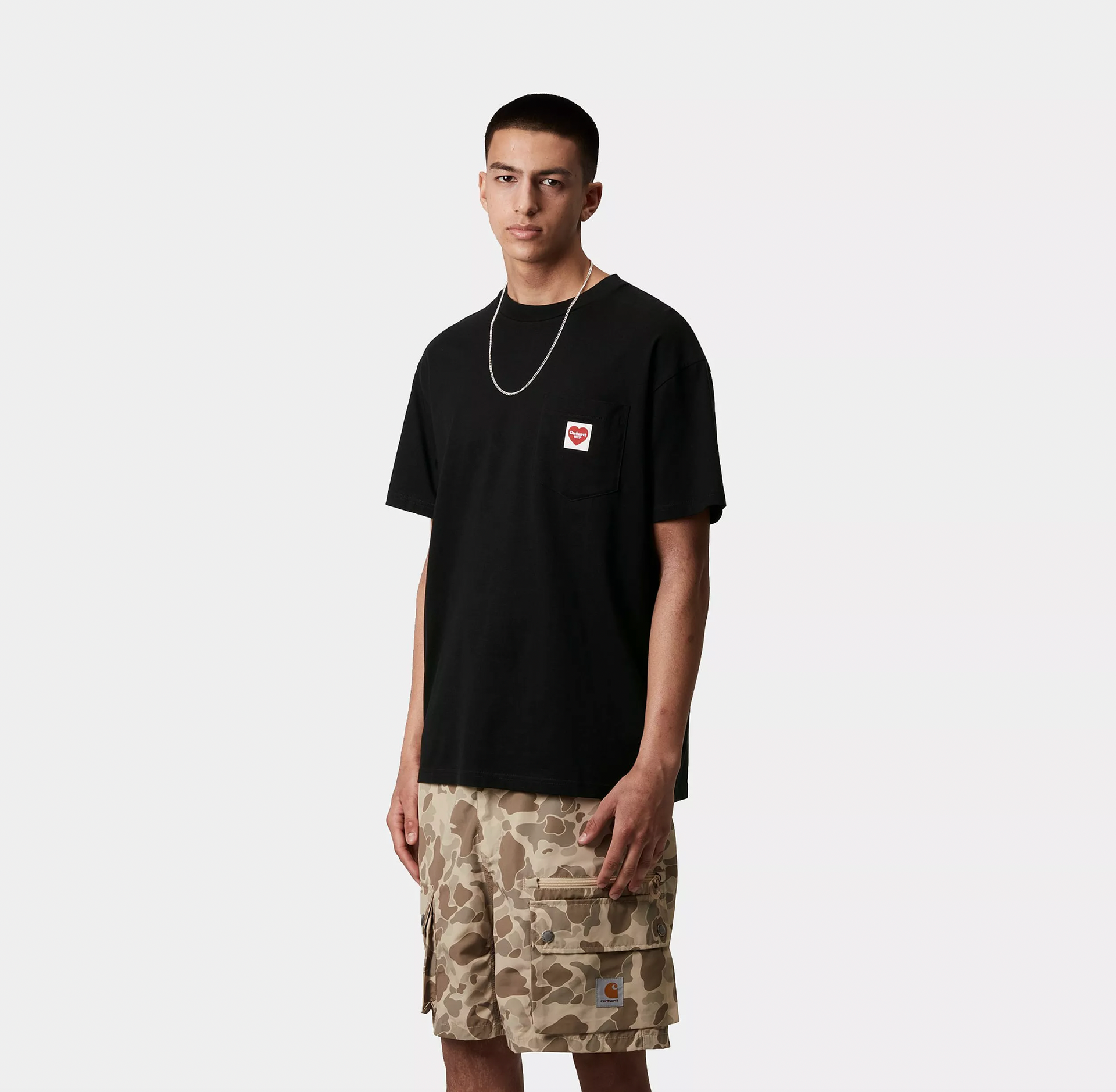 S/S Pocket Heart T-Shirt black