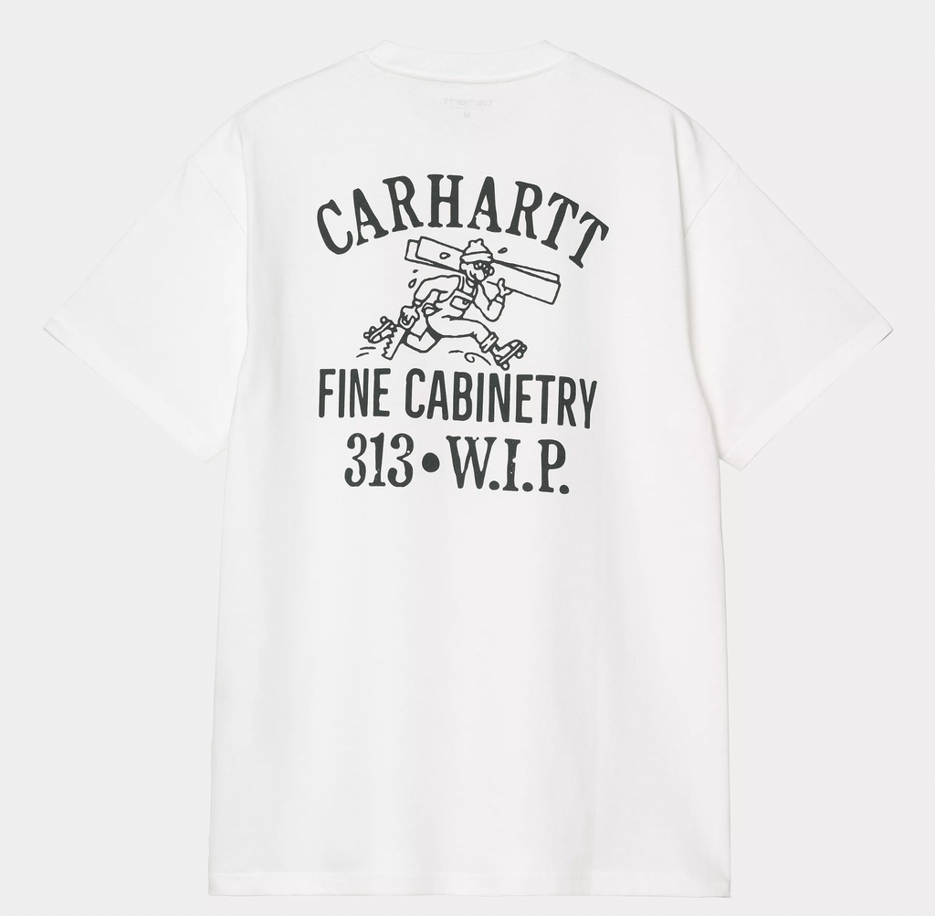 S/S Cabinetry T-Shirt White / Black