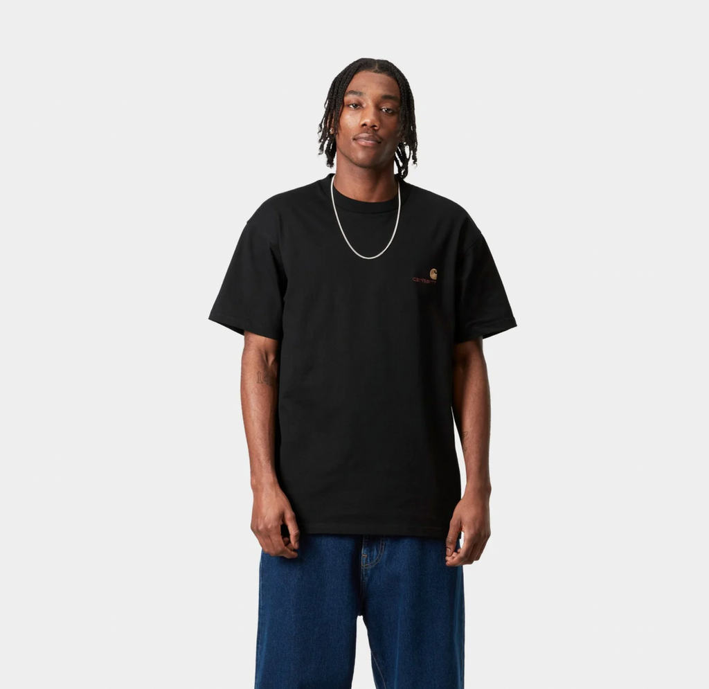 S/S American Script T-Shirt Black