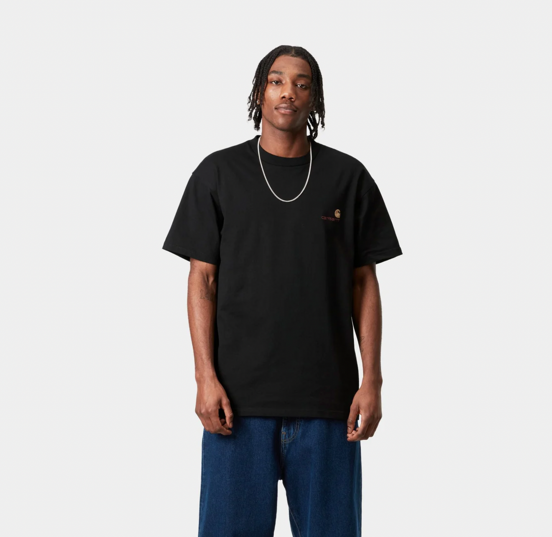 S/S American Script T-Shirt Black