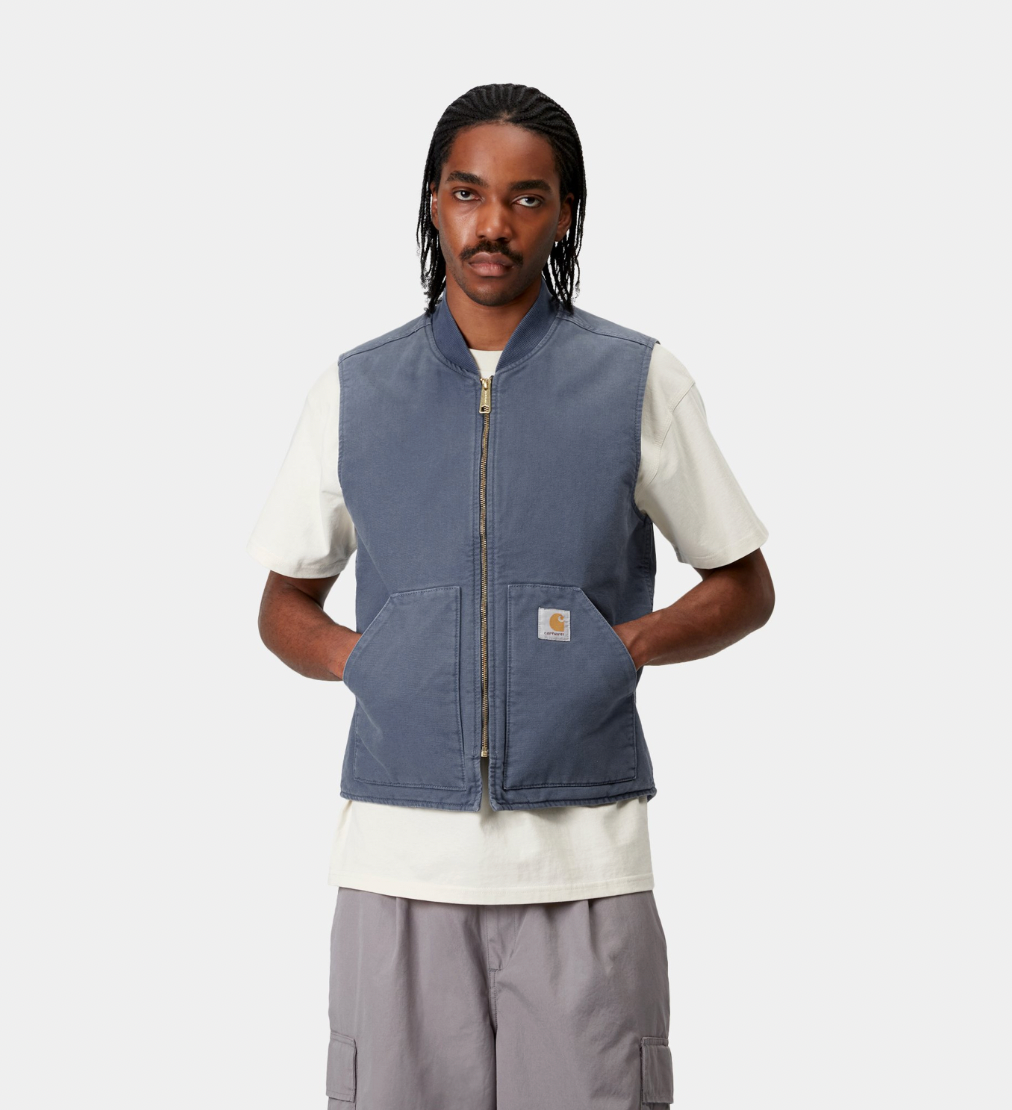 Classic Vest dusky blue