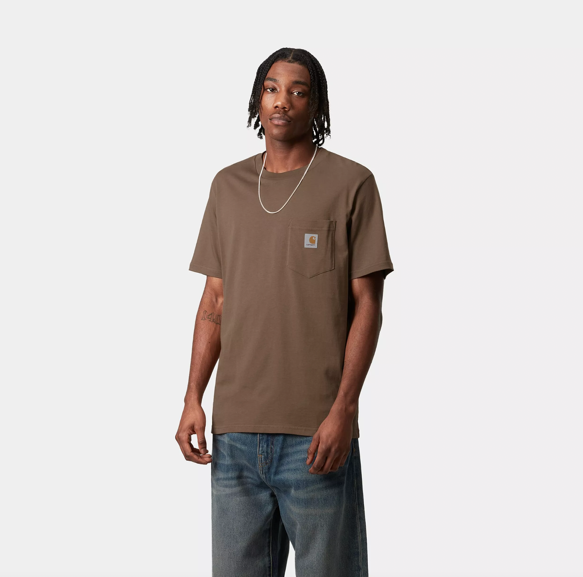 S/S Pocket T-Shirt Brown