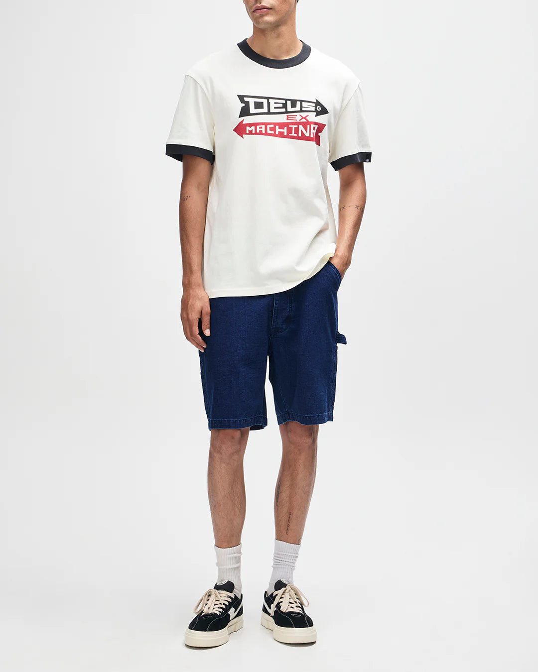 Arrows Ringer Tee Pristine White