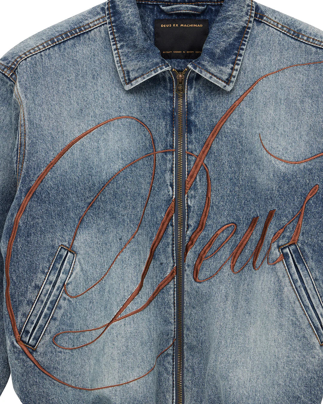 Grand Raid Denim Bomber Stonewash Indigo