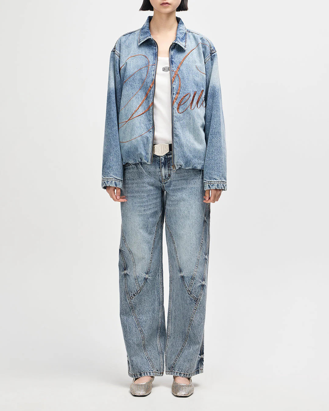 Grand Raid Denim Bomber Stonewash Indigo