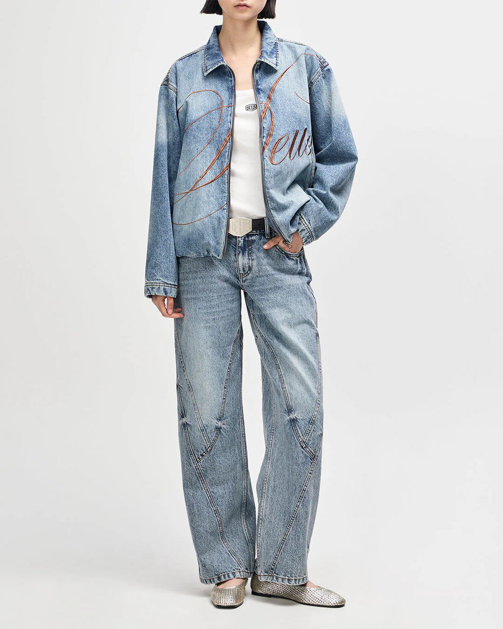 Grand Raid Denim Bomber Stonewash Indigo