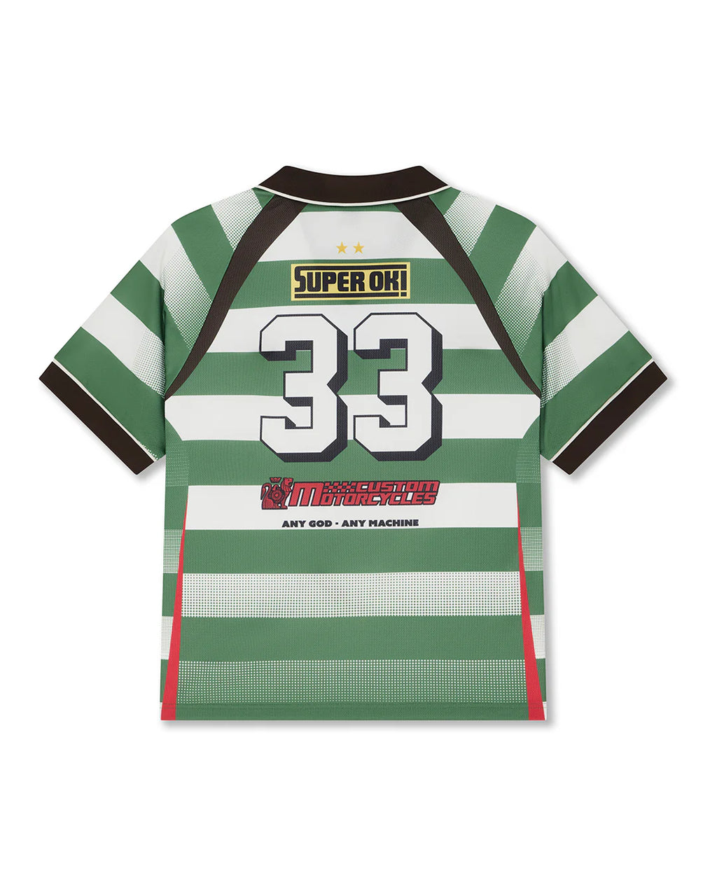 Stripe Ss Moto Jersey Green