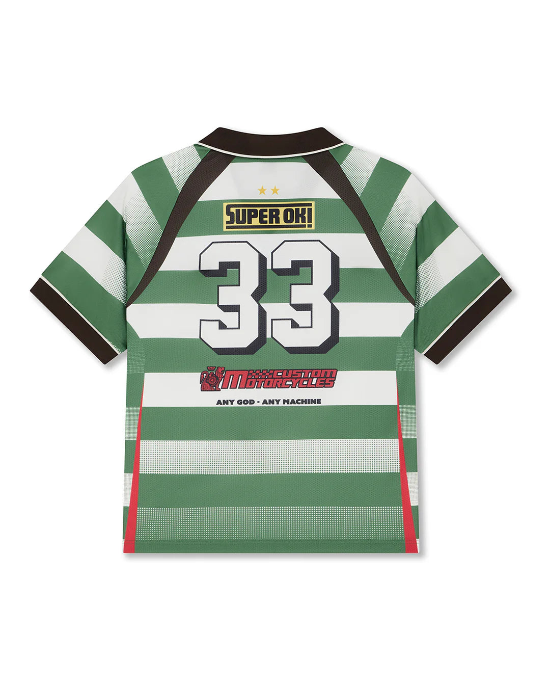 Stripe Ss Moto Jersey Green