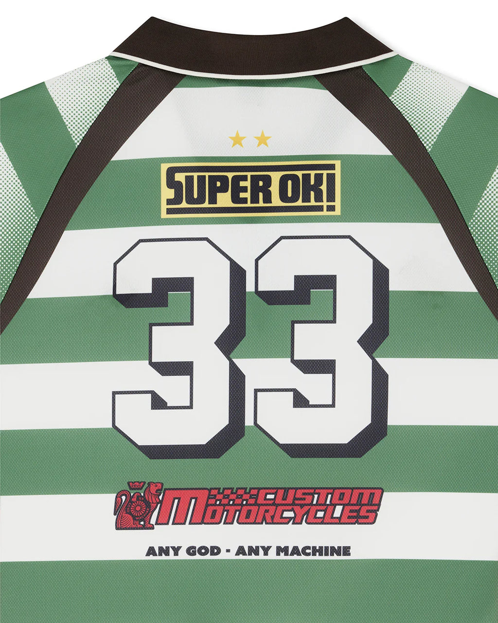 Stripe Ss Moto Jersey Green