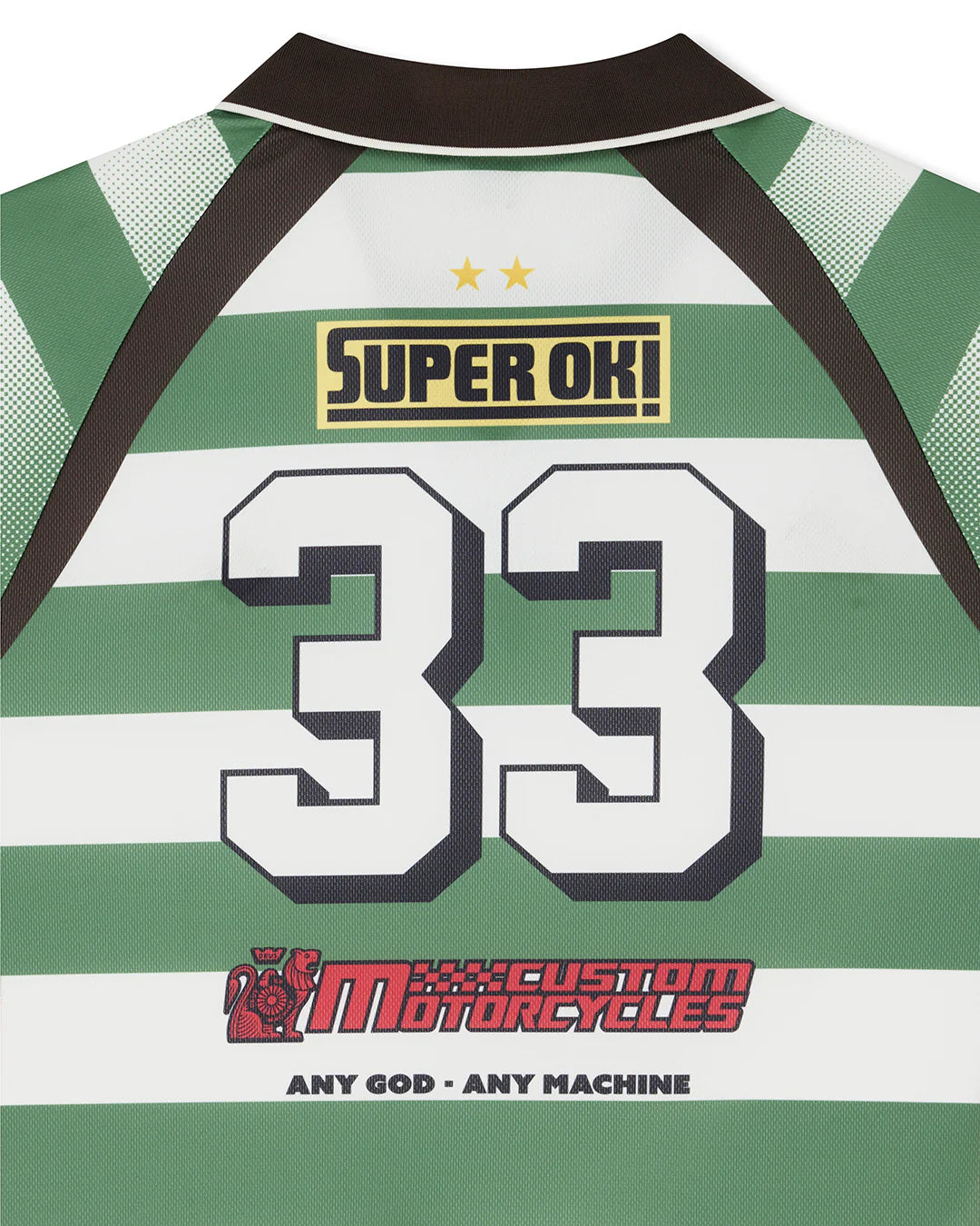 Stripe Ss Moto Jersey Green