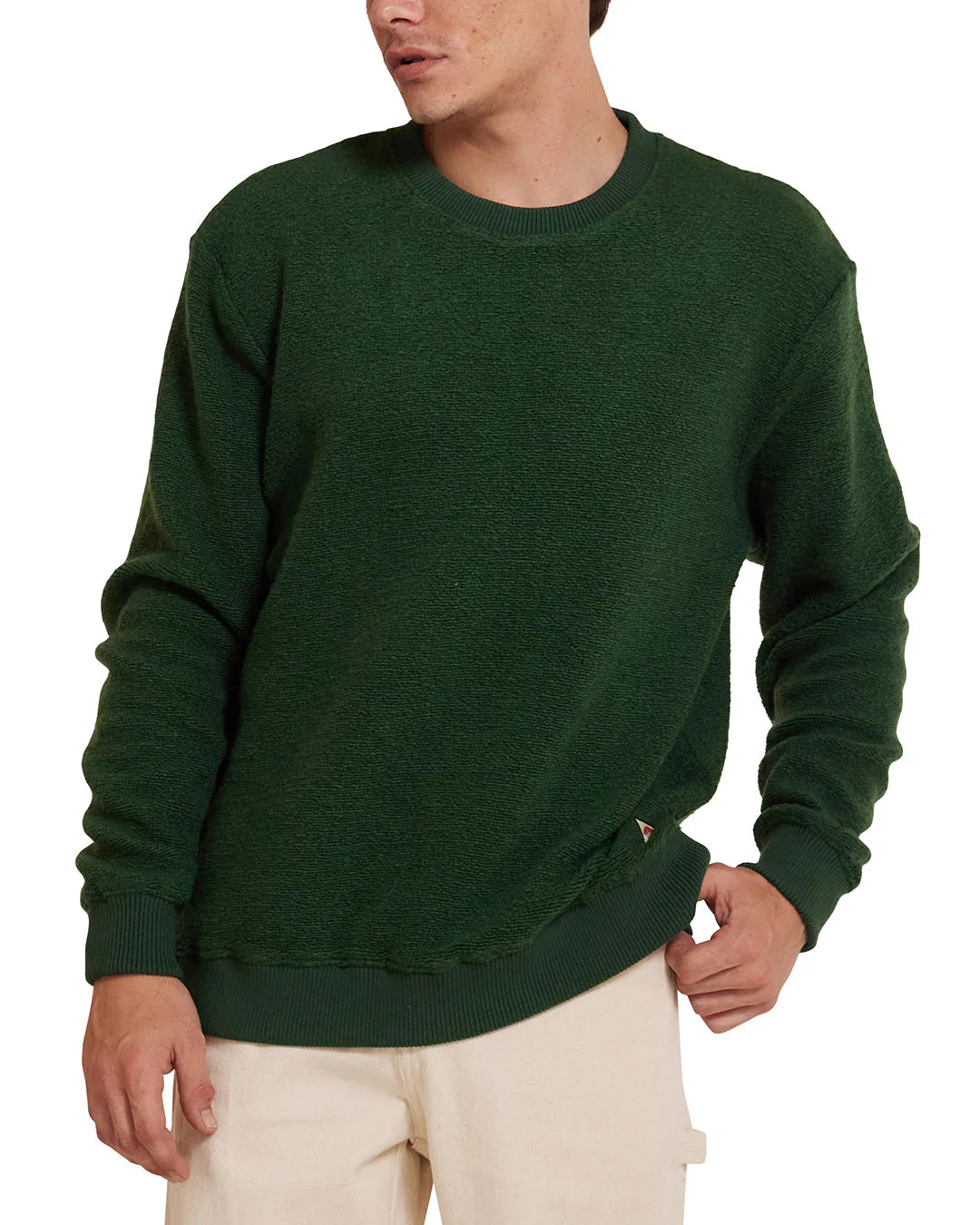 Reo Textured Fleece Forest Green