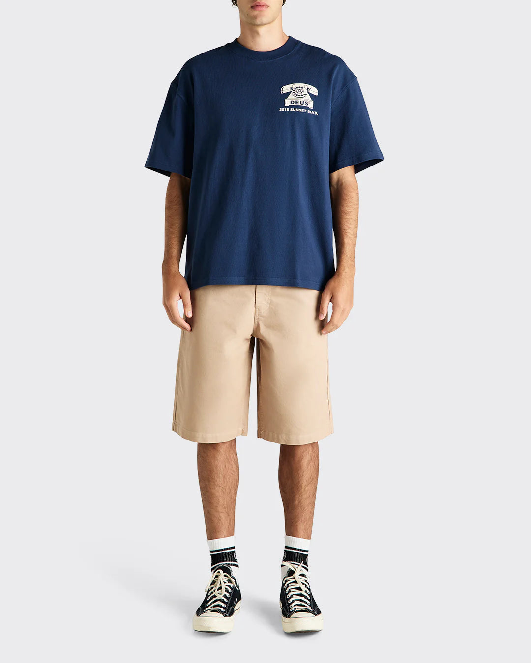 Dialtone Tee Dark Denim