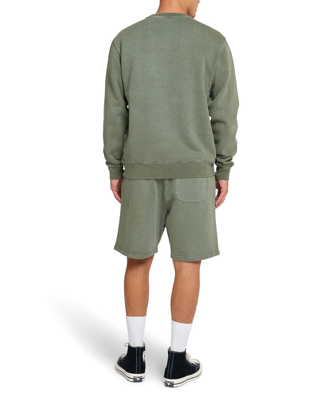 Garment Dyed Track Short Lichen Green