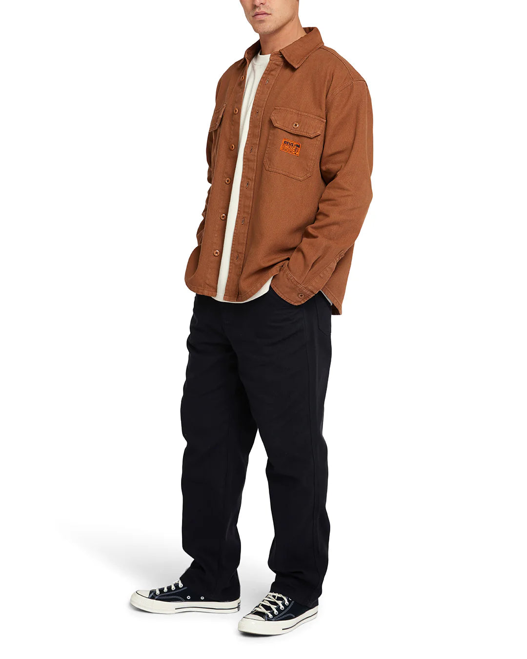 Too Busy Canvas Shirt Toffee Brown