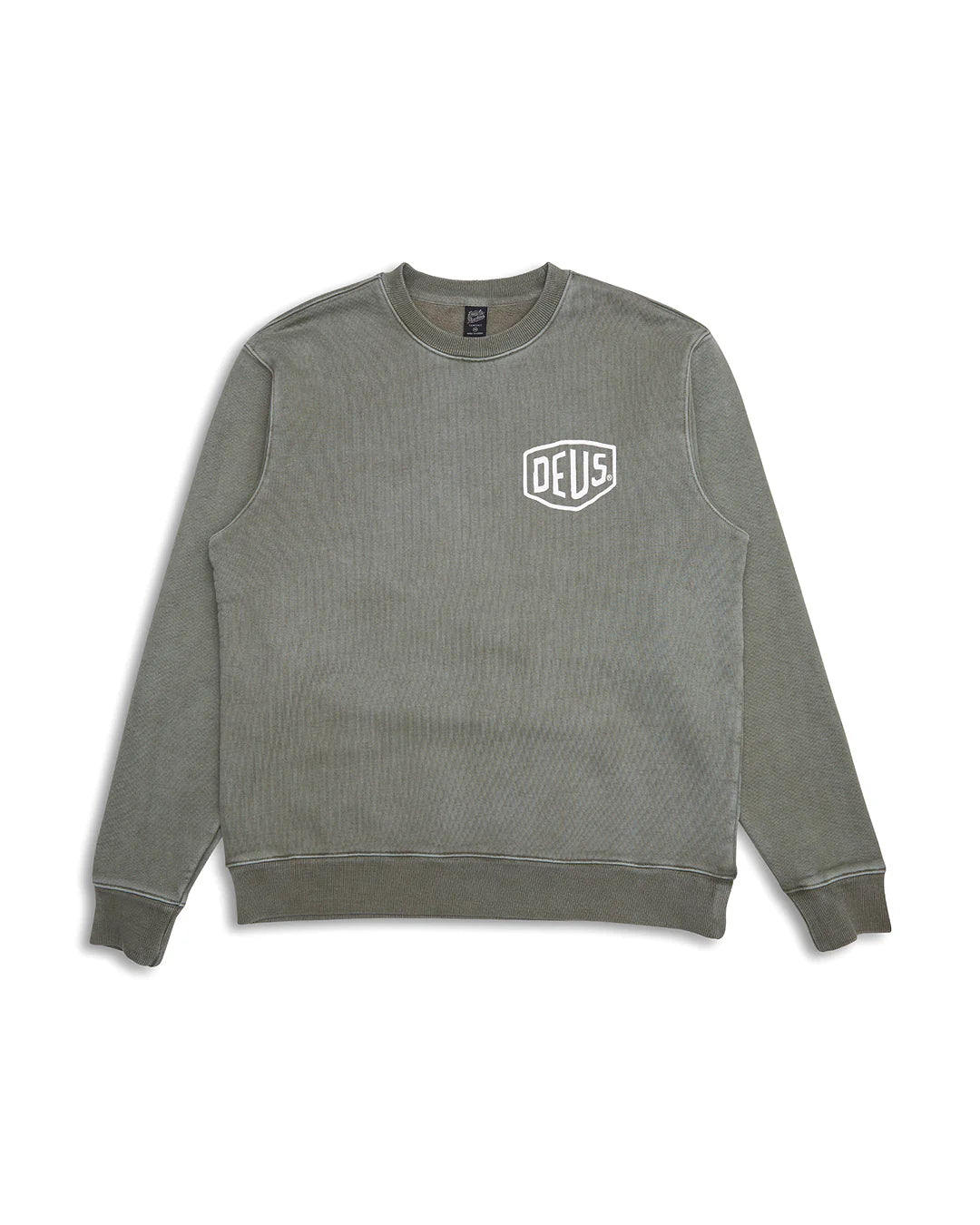 Garment Dyed Shield Crew Lichen Green