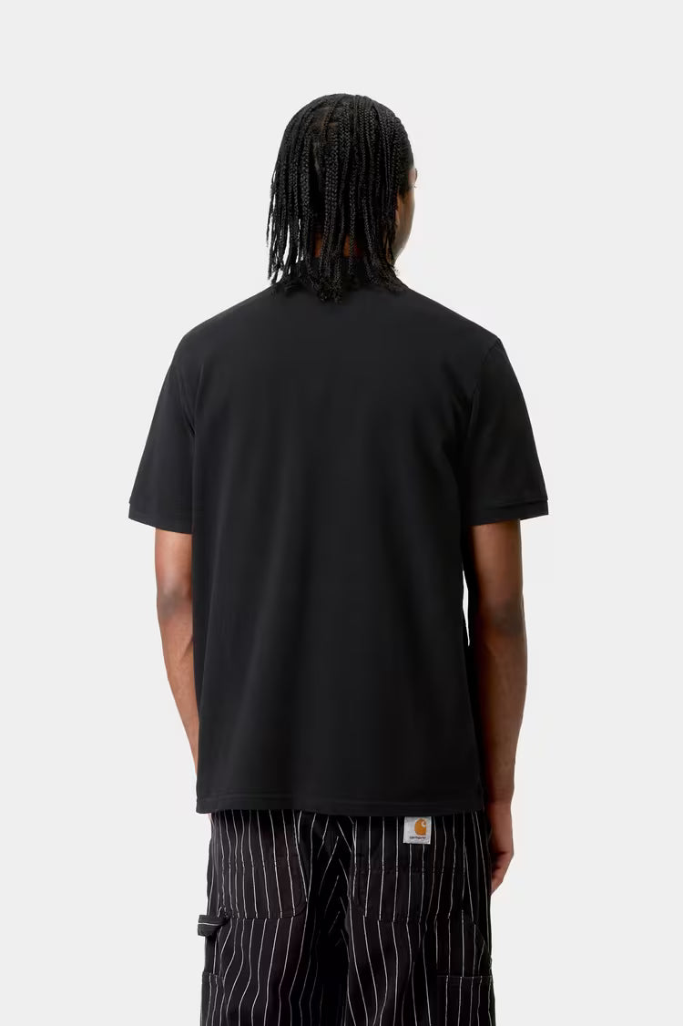S/S Chase Pique Polo Black / Gold