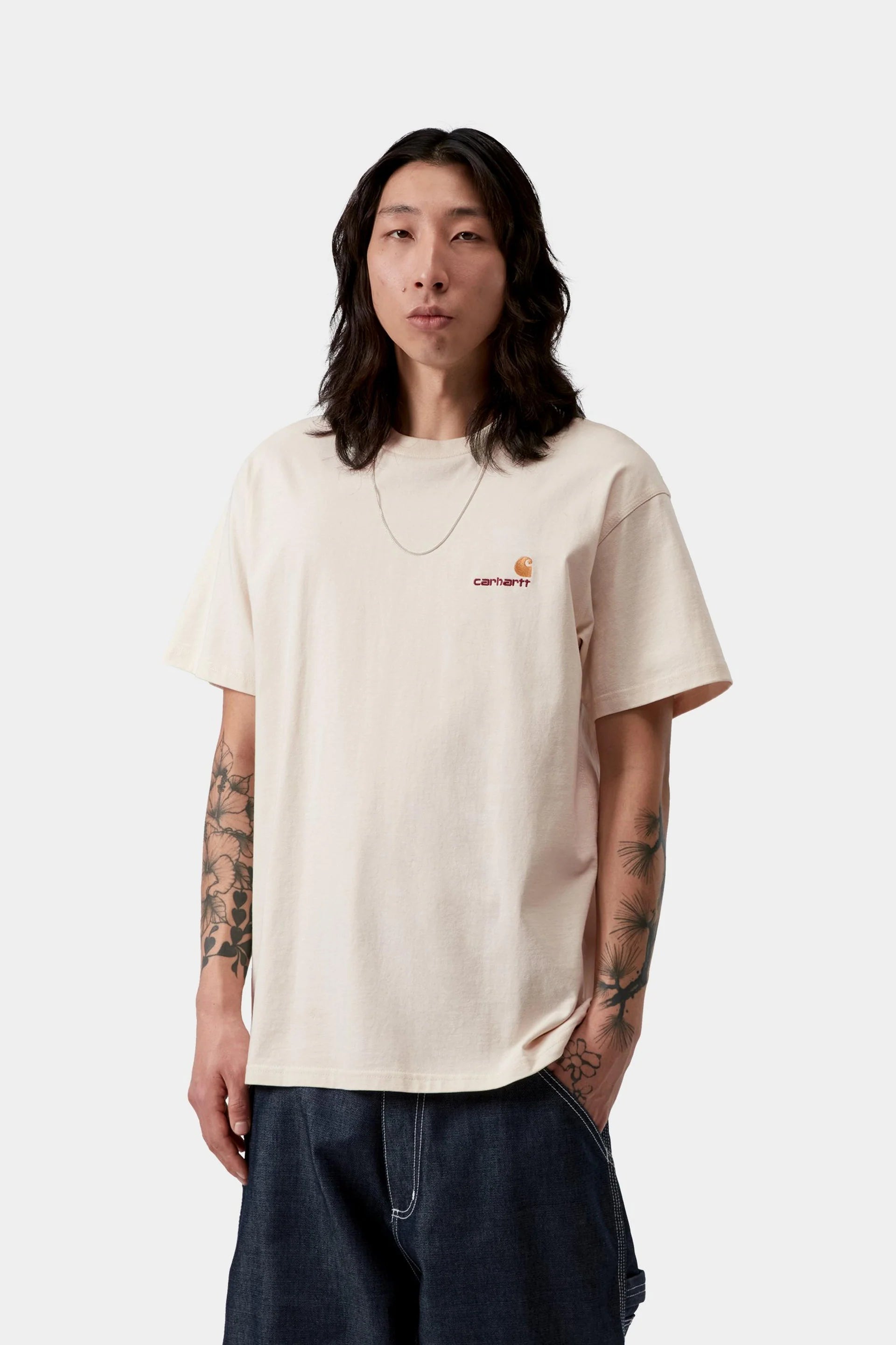 S/S American Script T-Shirt Natural