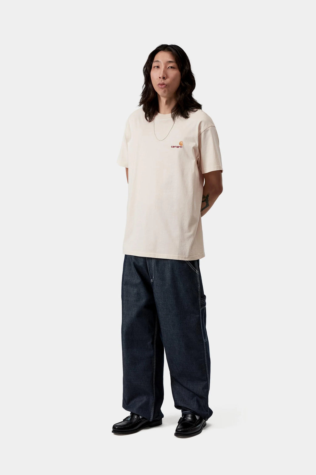 S/S American Script T-Shirt Natural