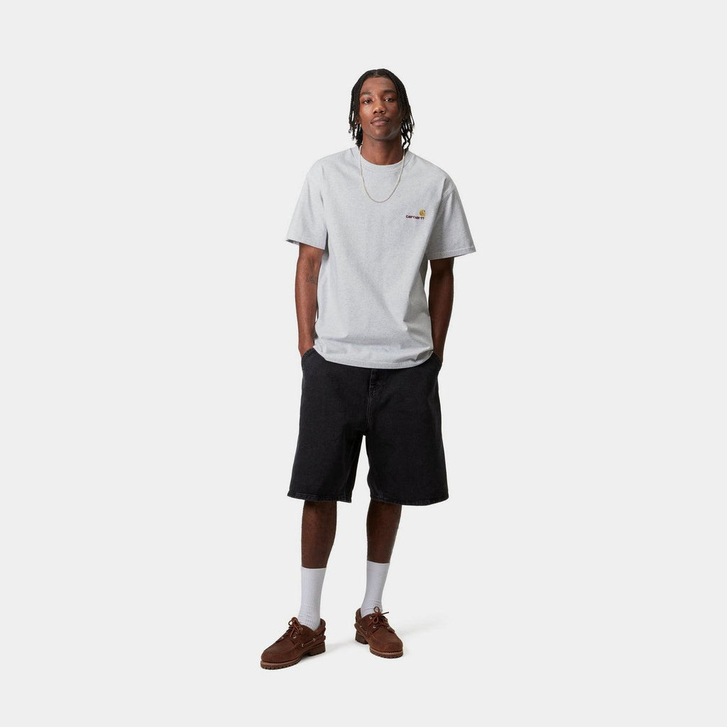 S/S American Script T-Shirt Ash Heather