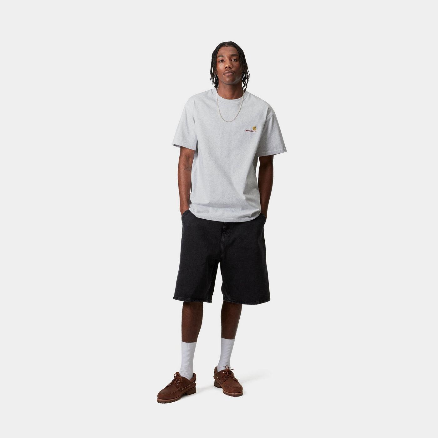 S/S American Script T-Shirt Ash Heather