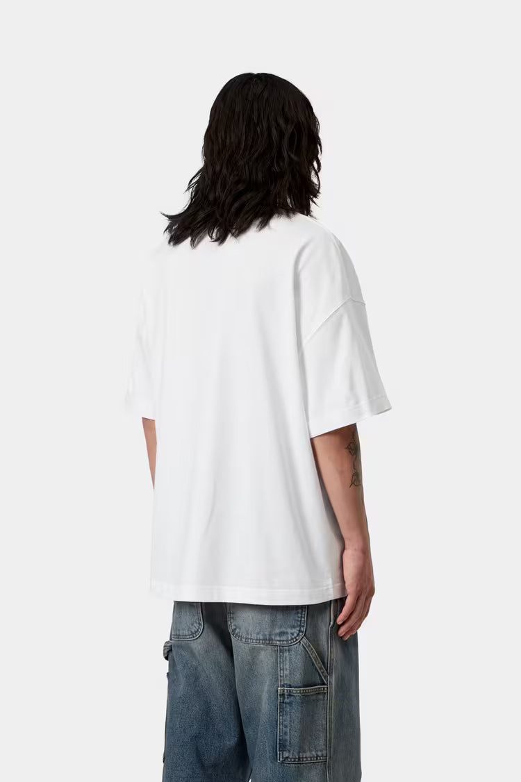S/S Link Script T-Shirt White
