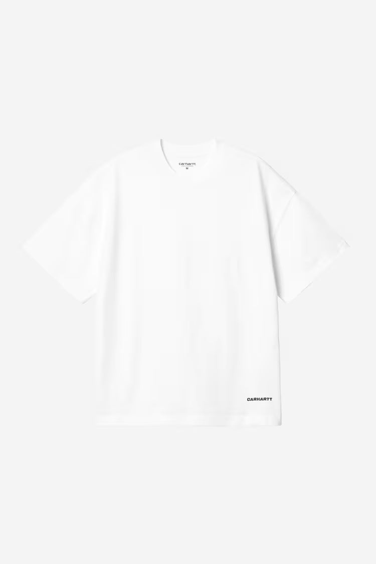 S/S Link Script T-Shirt White