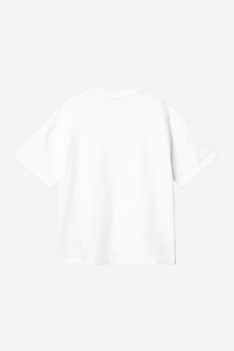 S/S Link Script T-Shirt White