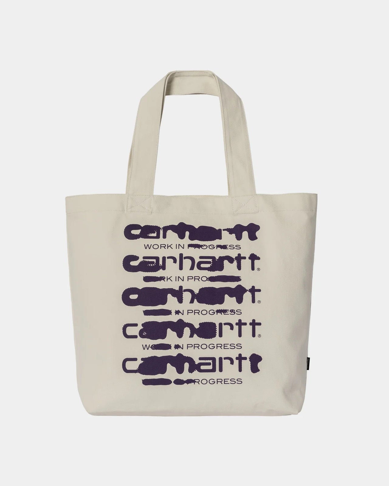 Canvas Graphic Tote Large Ink Bleed Print Wax