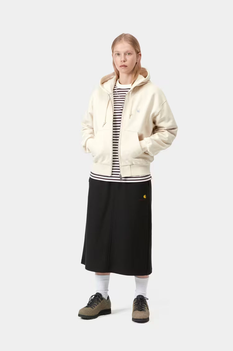 W' American Script Sweat Skirt Black