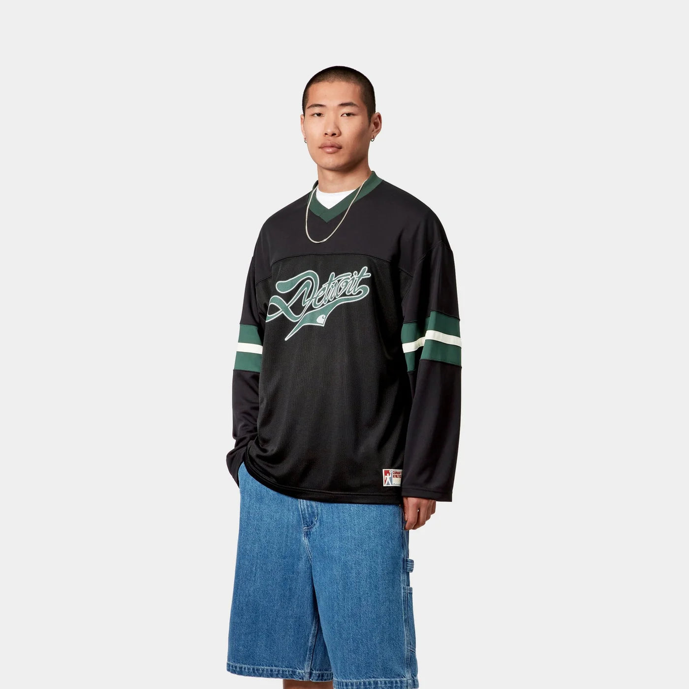 L/S Detroit Mesh T-Shirt black / green