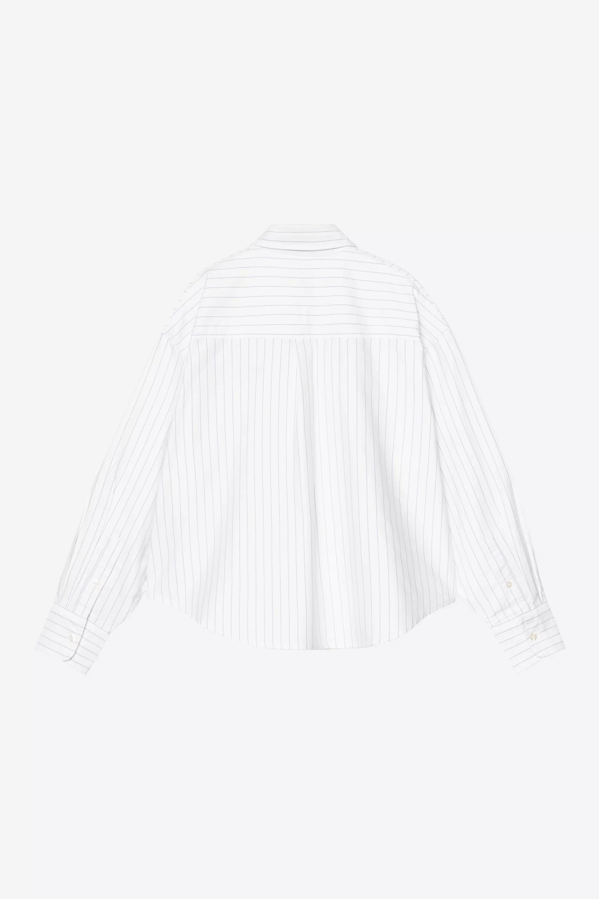 W' L/S Cassel Shirt Cassel Stripe, White / Bleach