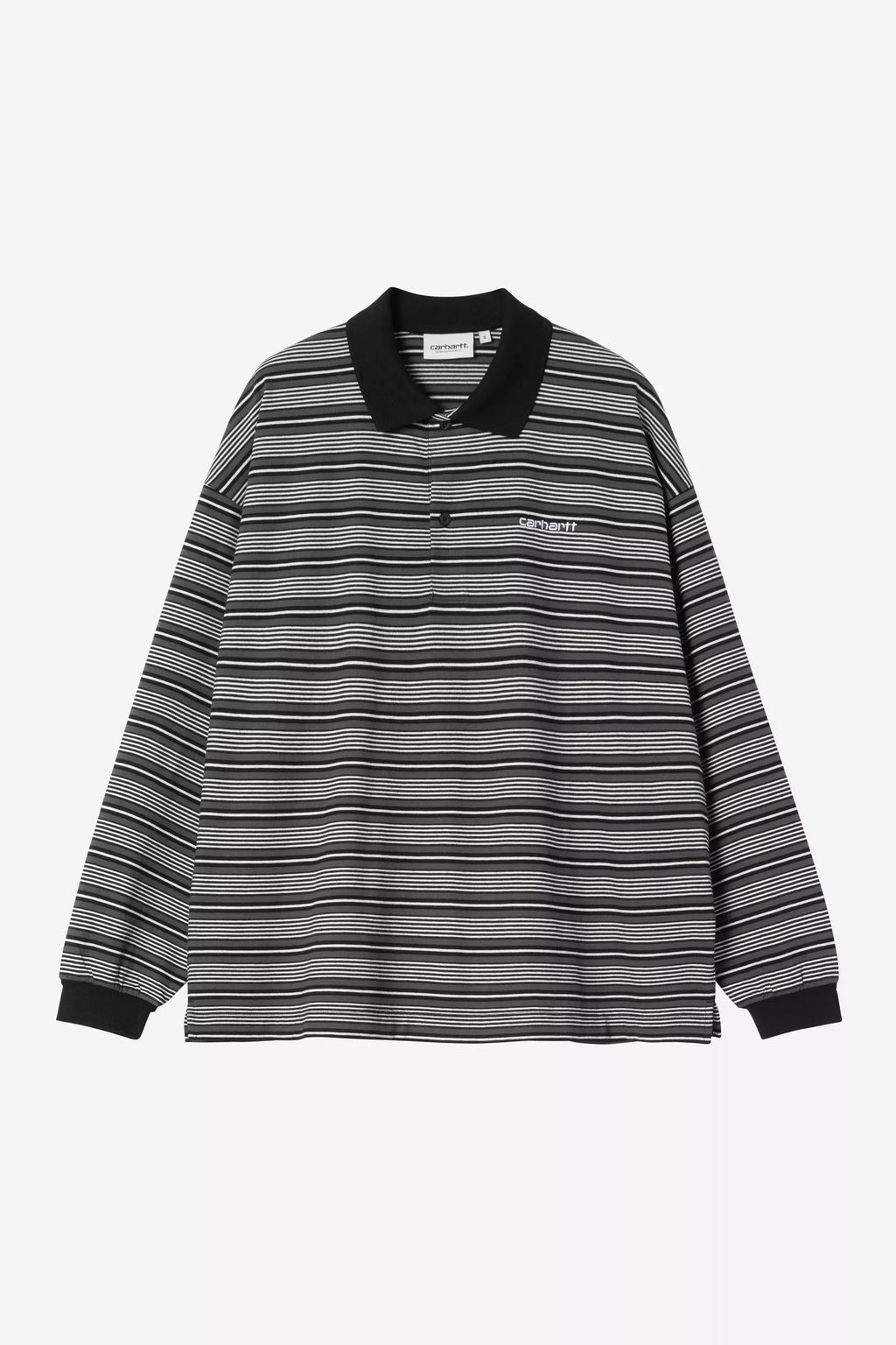 W' L/S Largo Polo T-Shirt Largo Stripe, Deep Lagoon