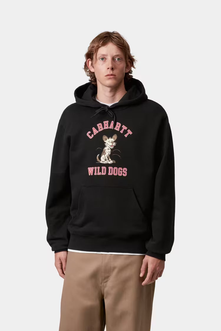 Hooded Wild Dog Sweat Black