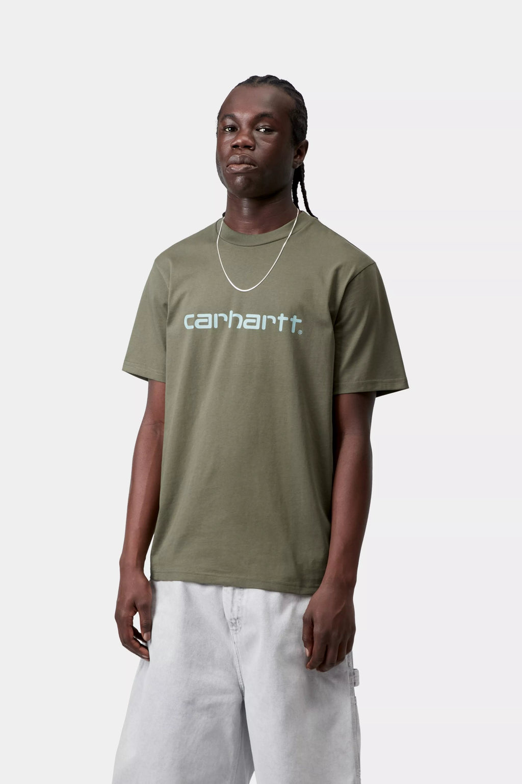 S/S Script T-Shirt Leaf / Tourmaline