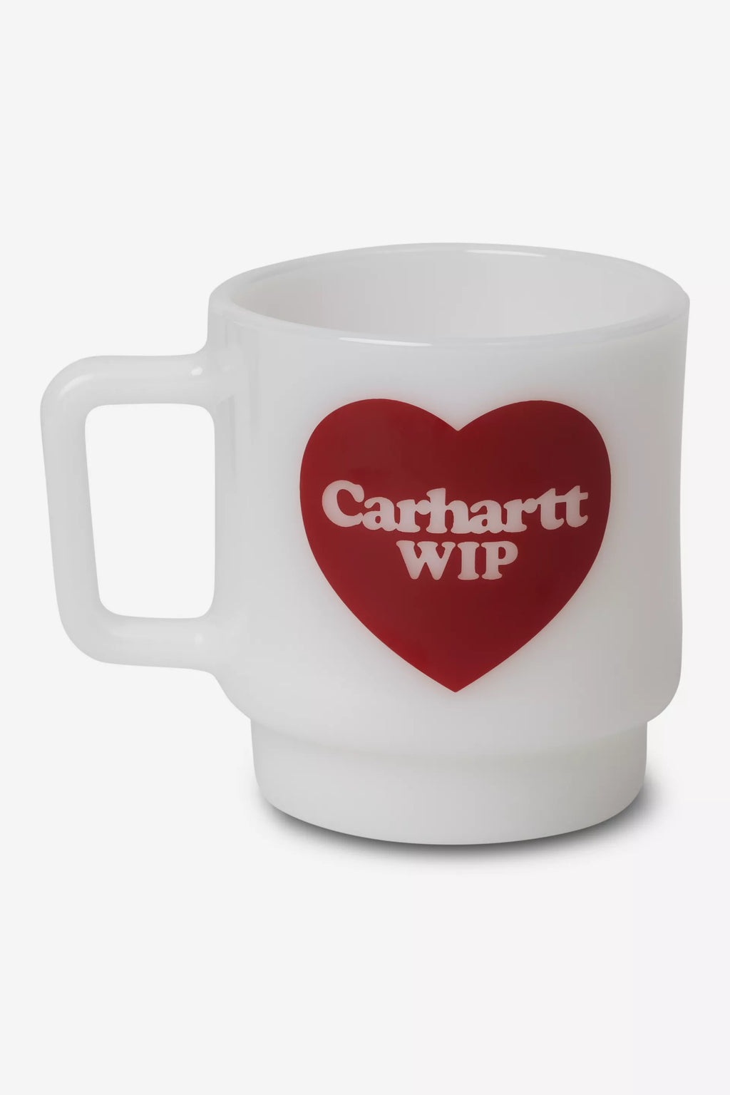 Heart Glass Mug White