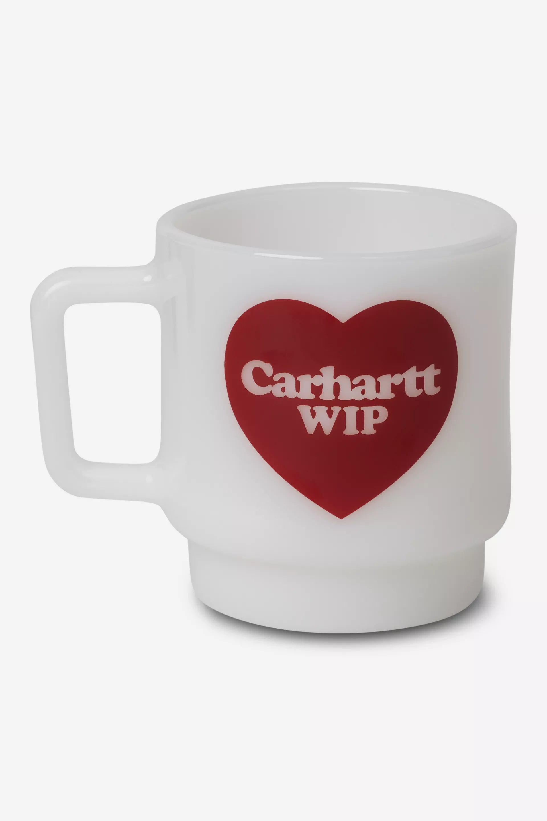 Heart Glass Mug White