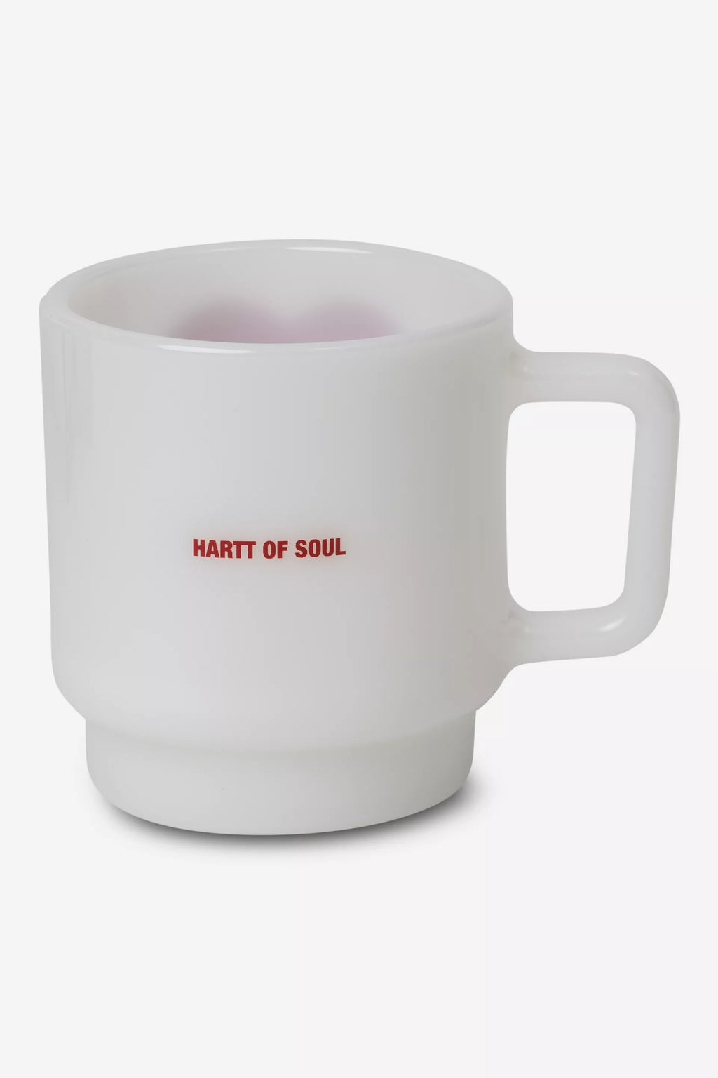 Heart Glass Mug White