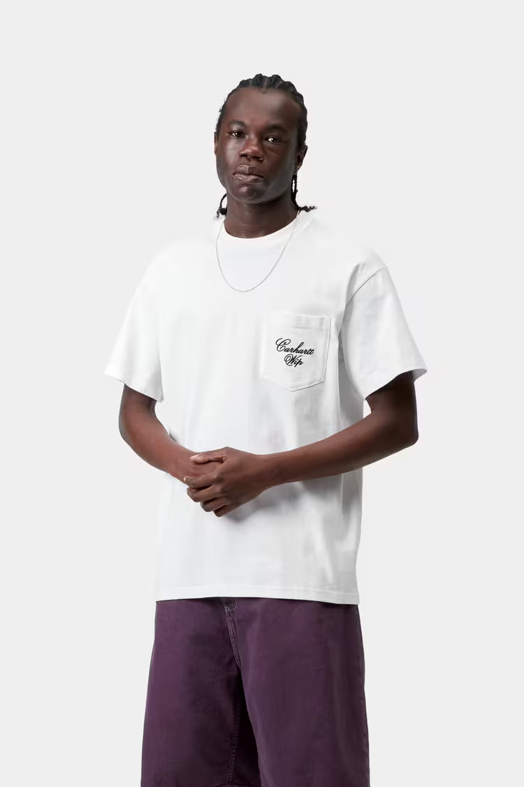 S/S Longhand Pocket T-Shirt White
