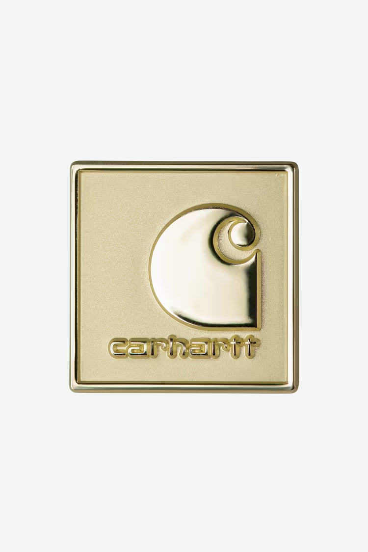 Square Label Pin Gold