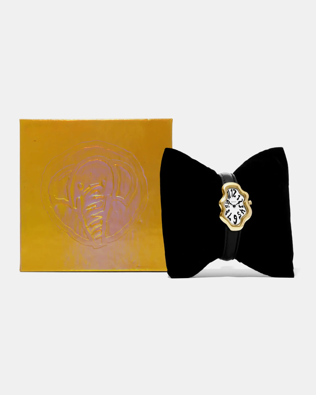 Laphont Mirage Watch Gold Case Black Band White Dial