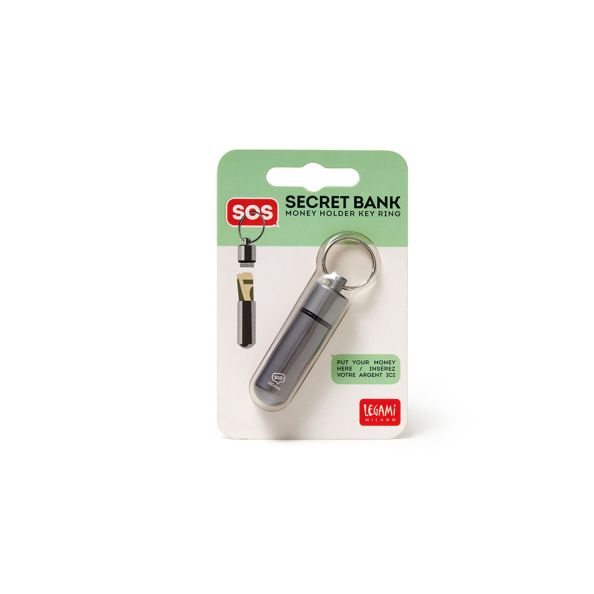 Secret Bank Money Holder Key Ring