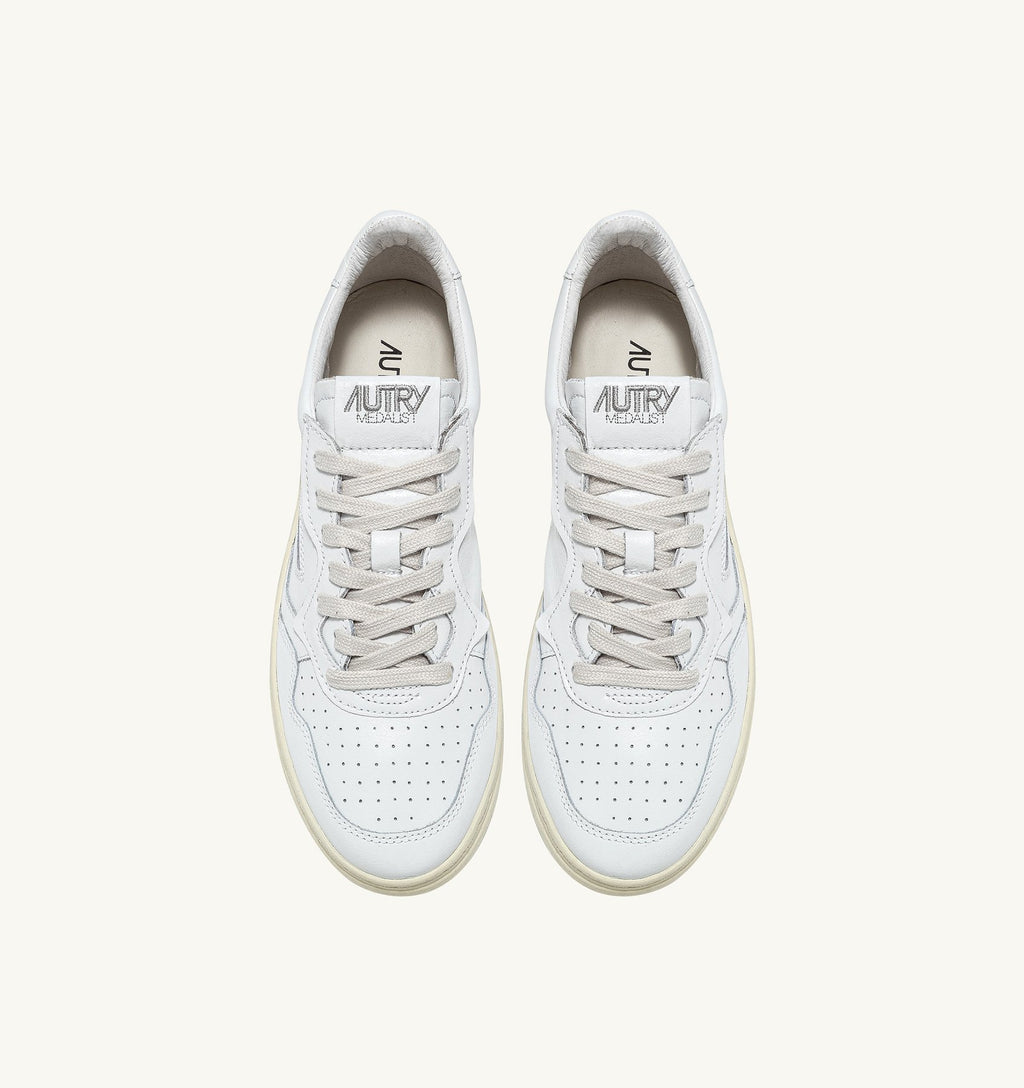 MEDALIST LOW MAN  LEATHER/LEATHER WHITE/WHITE
