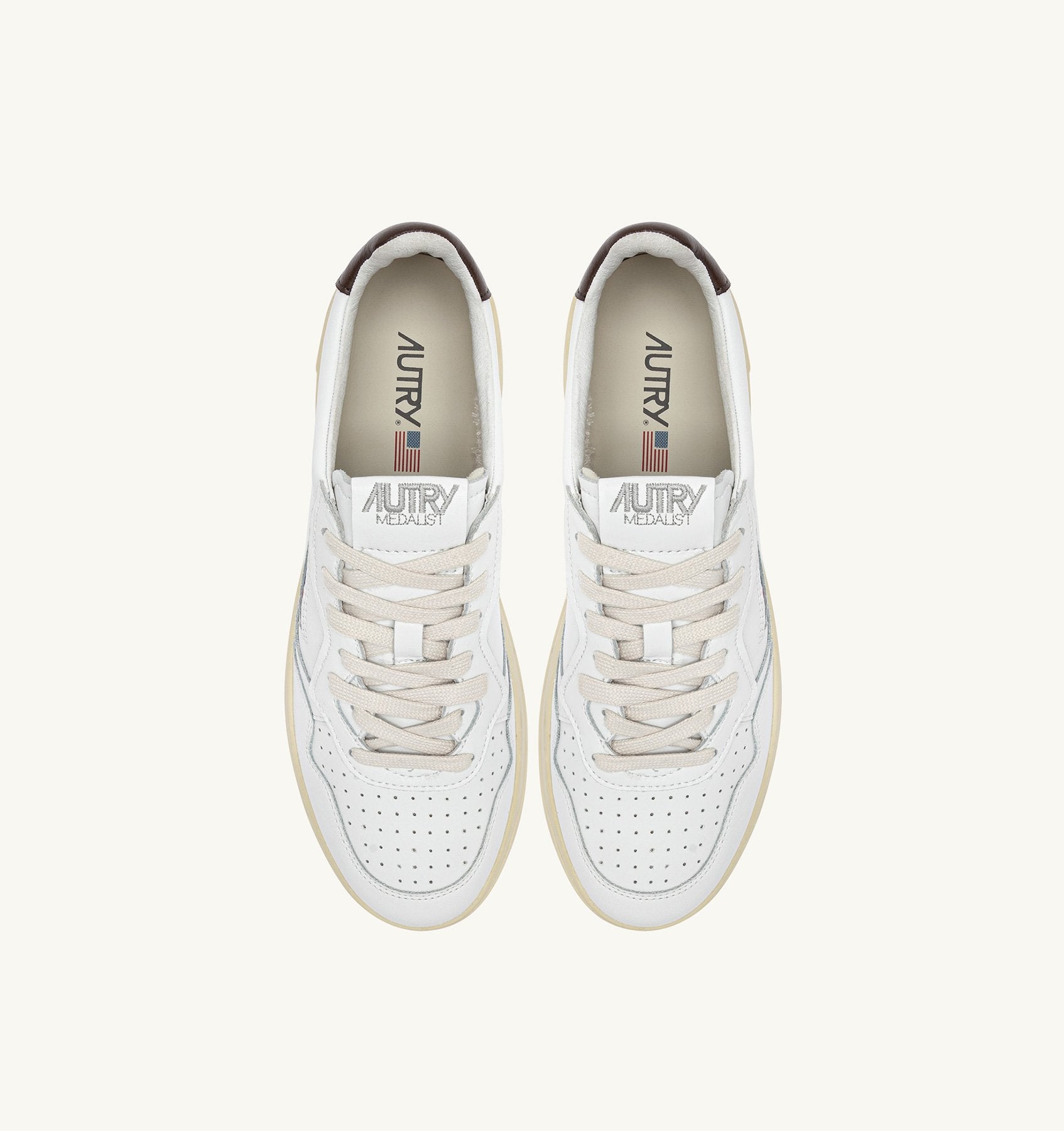 MEDALIST LOW WOM LEATHER/LEATHER WHITE/BROWN