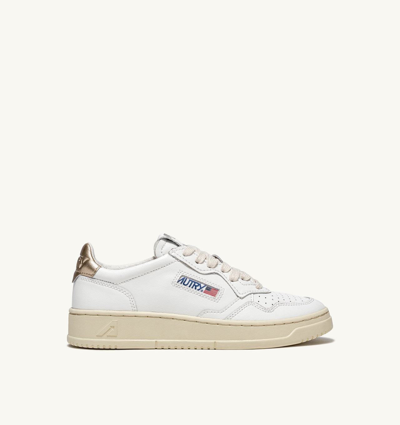 MEDALIST LOW MAN  LEATHER/LEATHER WHITE/GOLD