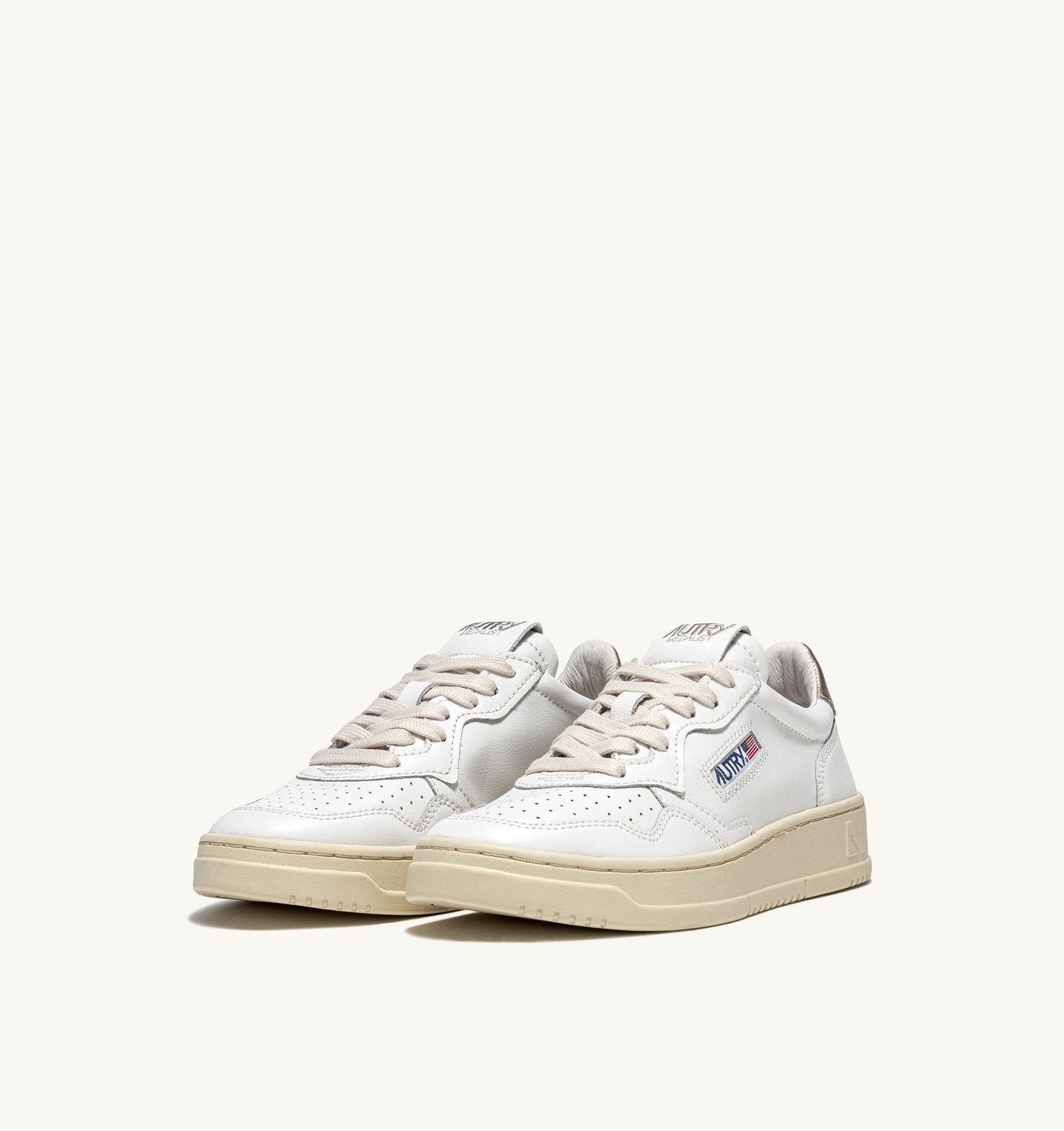 MEDALIST LOW MAN  LEATHER/LEATHER WHITE/GOLD