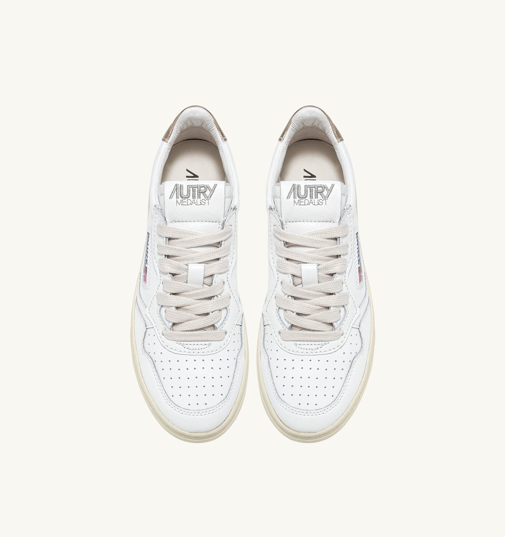 MEDALIST LOW MAN  LEATHER/LEATHER WHITE/GOLD
