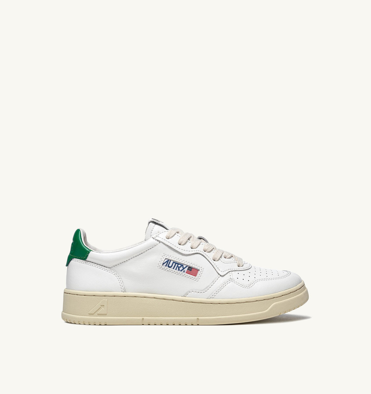 MEDALIST LOW MAN LEATHER/LEATHER WHITE/GREEN