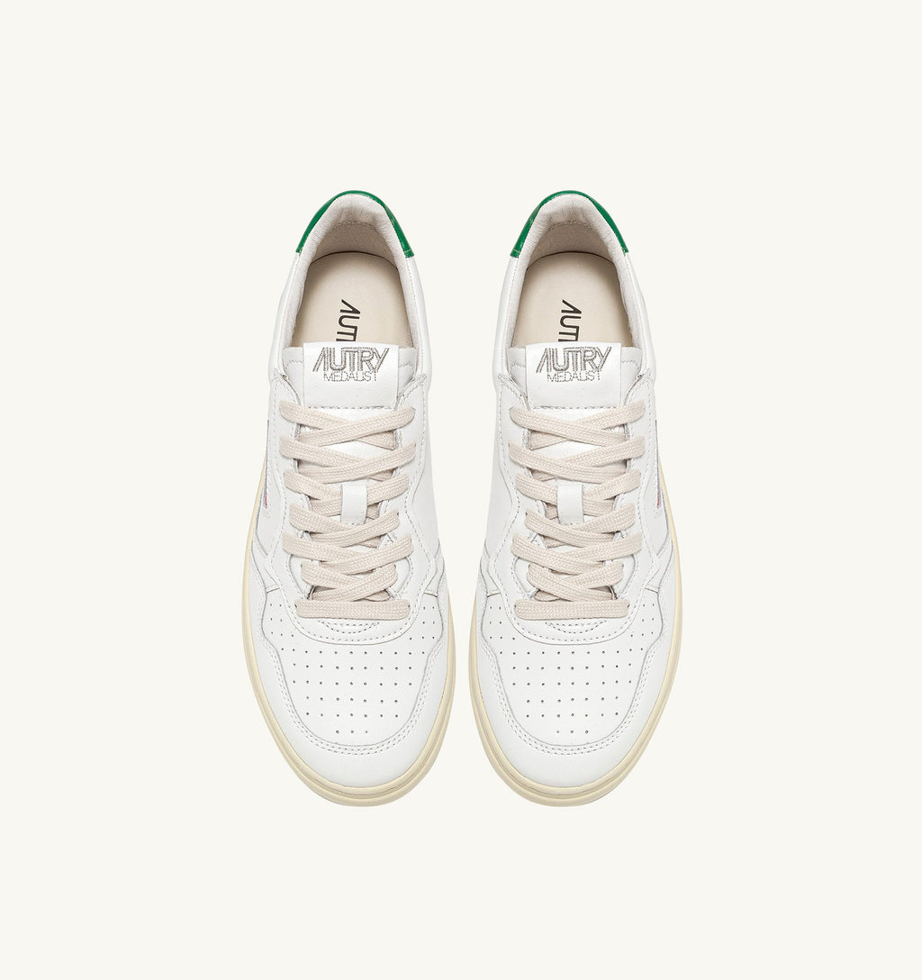 MEDALIST LOW WOM  LEATHER/LEATHER WHITE/GREEN