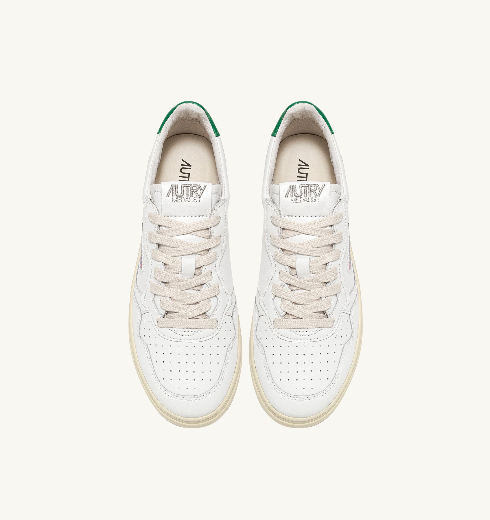 MEDALIST LOW WOM  LEATHER/LEATHER WHITE/GREEN